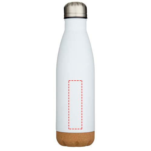Cove 500 ml vattenflaska med vakuumisolerad dubbelvägg av rostfritt stål med detaljer i kork