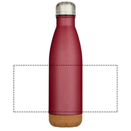 Cove 500 ml vattenflaska med vakuumisolerad dubbelvägg av rostfritt stål med detaljer i kork