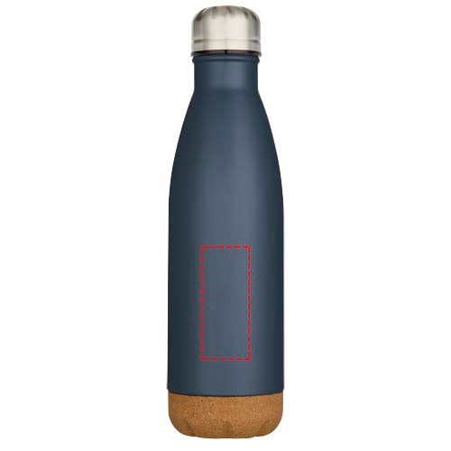 Cove 500 ml vattenflaska med vakuumisolerad dubbelvägg av rostfritt stål med detaljer i kork