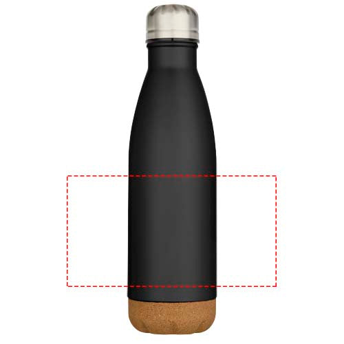 Cove 500 ml vattenflaska med vakuumisolerad dubbelvägg av rostfritt stål med detaljer i kork
