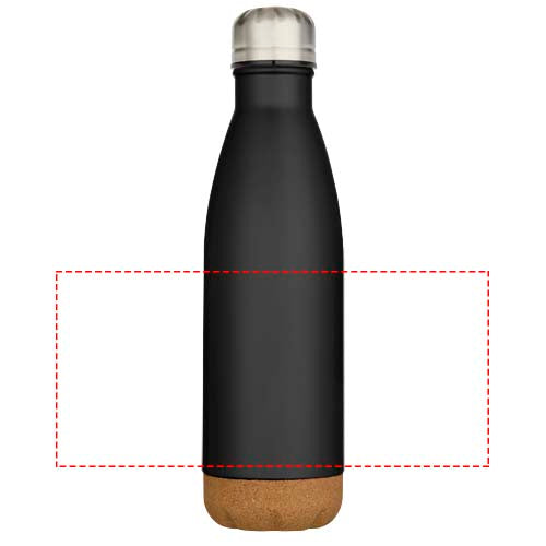 Cove 500 ml vattenflaska med vakuumisolerad dubbelvägg av rostfritt stål med detaljer i kork
