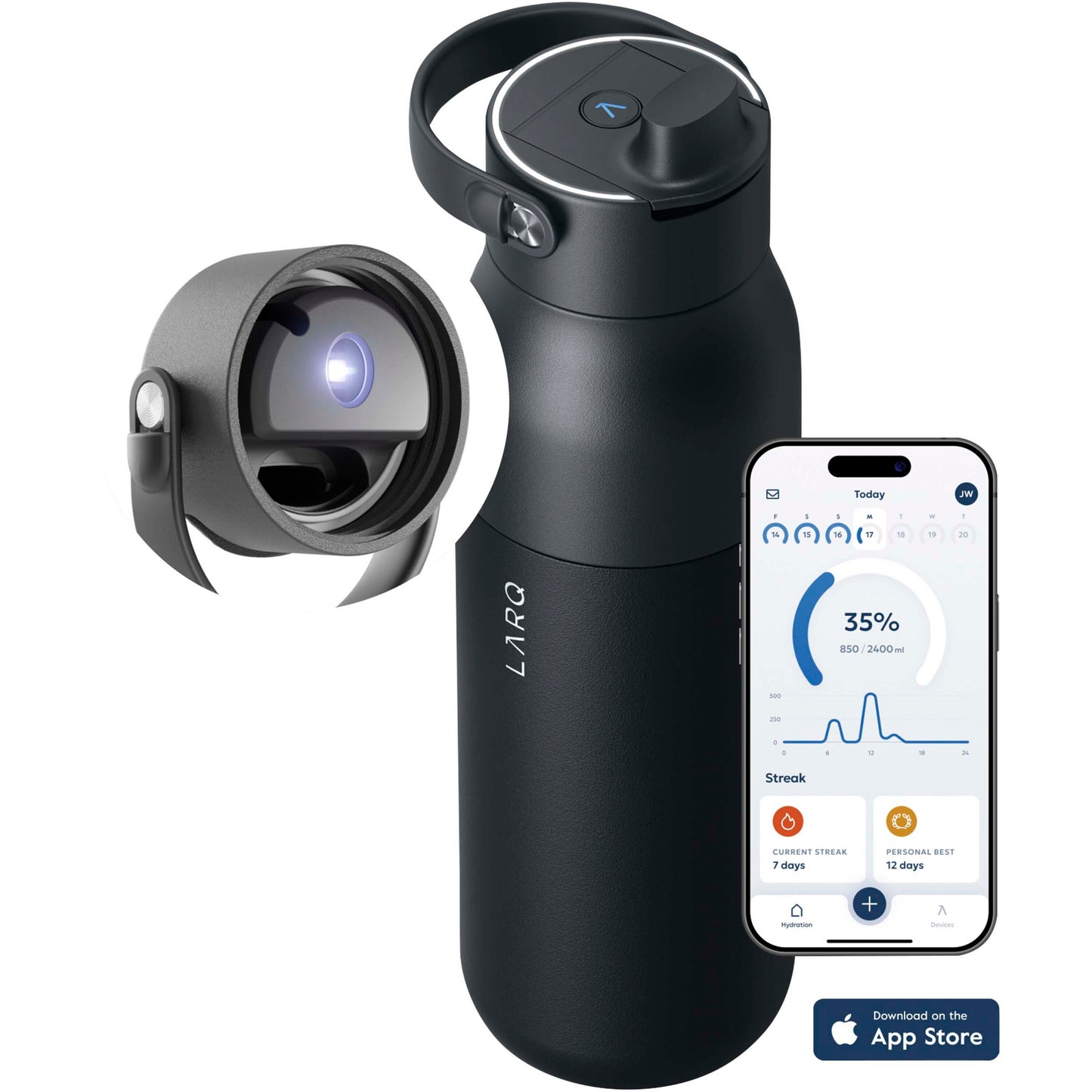LARQ PureVis™ 2.0 1 000 ml isolerad vattenflaska