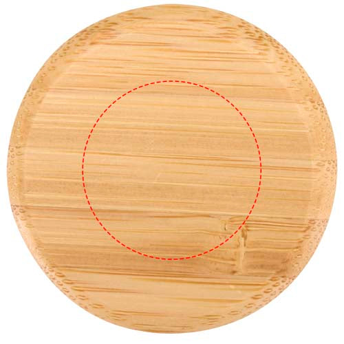 Mirage 650 ml enkelväggig flaska i borosilikatglas med lock i bambu