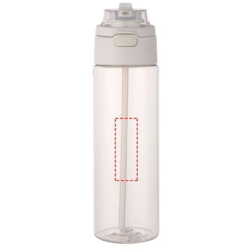 Theron 700 ml vattenflaska i återvunnen plast från RCS med lock med dubbla funktioner och utfällbart sugrör