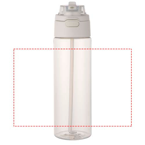 Theron 700 ml vattenflaska i återvunnen plast från RCS med lock med dubbla funktioner och utfällbart sugrör