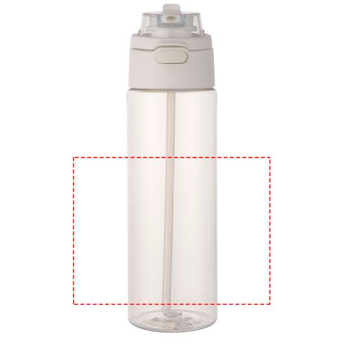 Theron 700 ml vattenflaska i återvunnen plast från RCS med lock med dubbla funktioner och utfällbart sugrör