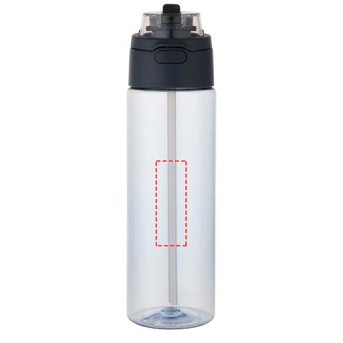 Theron 700 ml vattenflaska i återvunnen plast från RCS med lock med dubbla funktioner och utfällbart sugrör