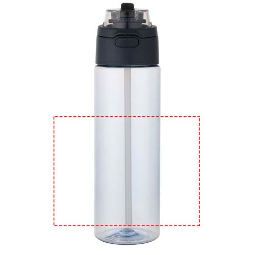 Theron 700 ml vattenflaska i återvunnen plast från RCS med lock med dubbla funktioner och utfällbart sugrör