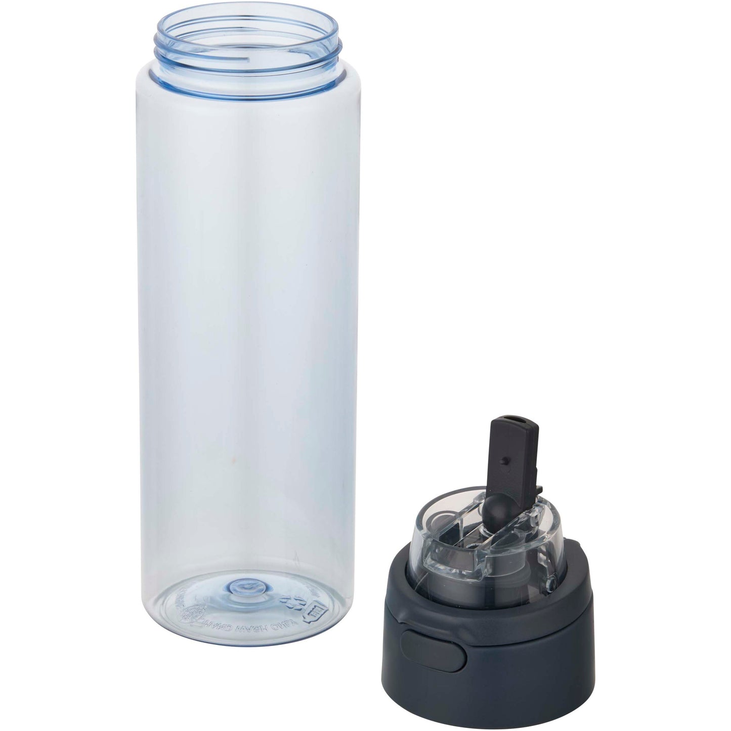 Theron 700 ml vattenflaska i återvunnen plast från RCS med lock med dubbla funktioner och utfällbart sugrör