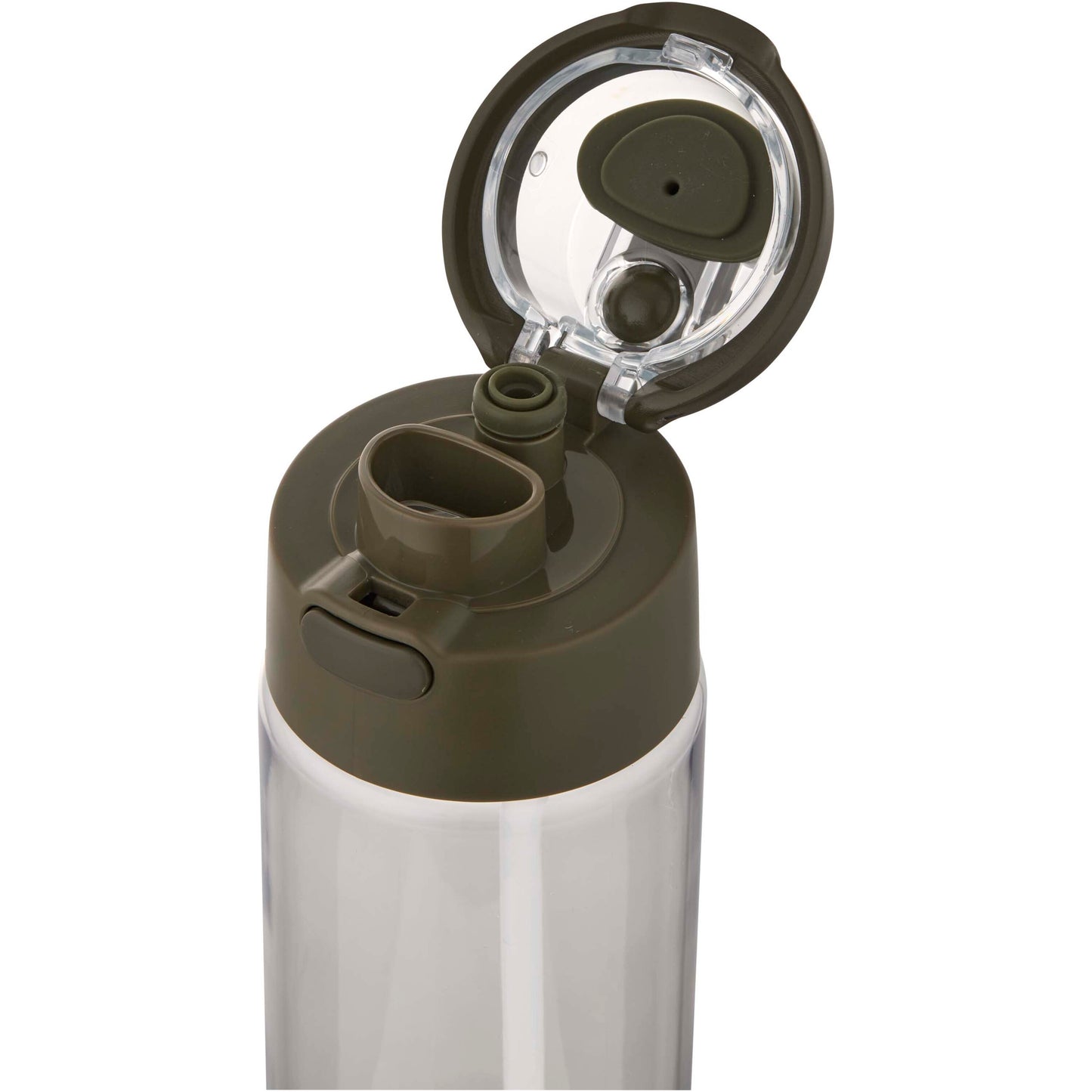 Theron 700 ml vattenflaska i återvunnen plast från RCS med lock med dubbla funktioner och utfällbart sugrör