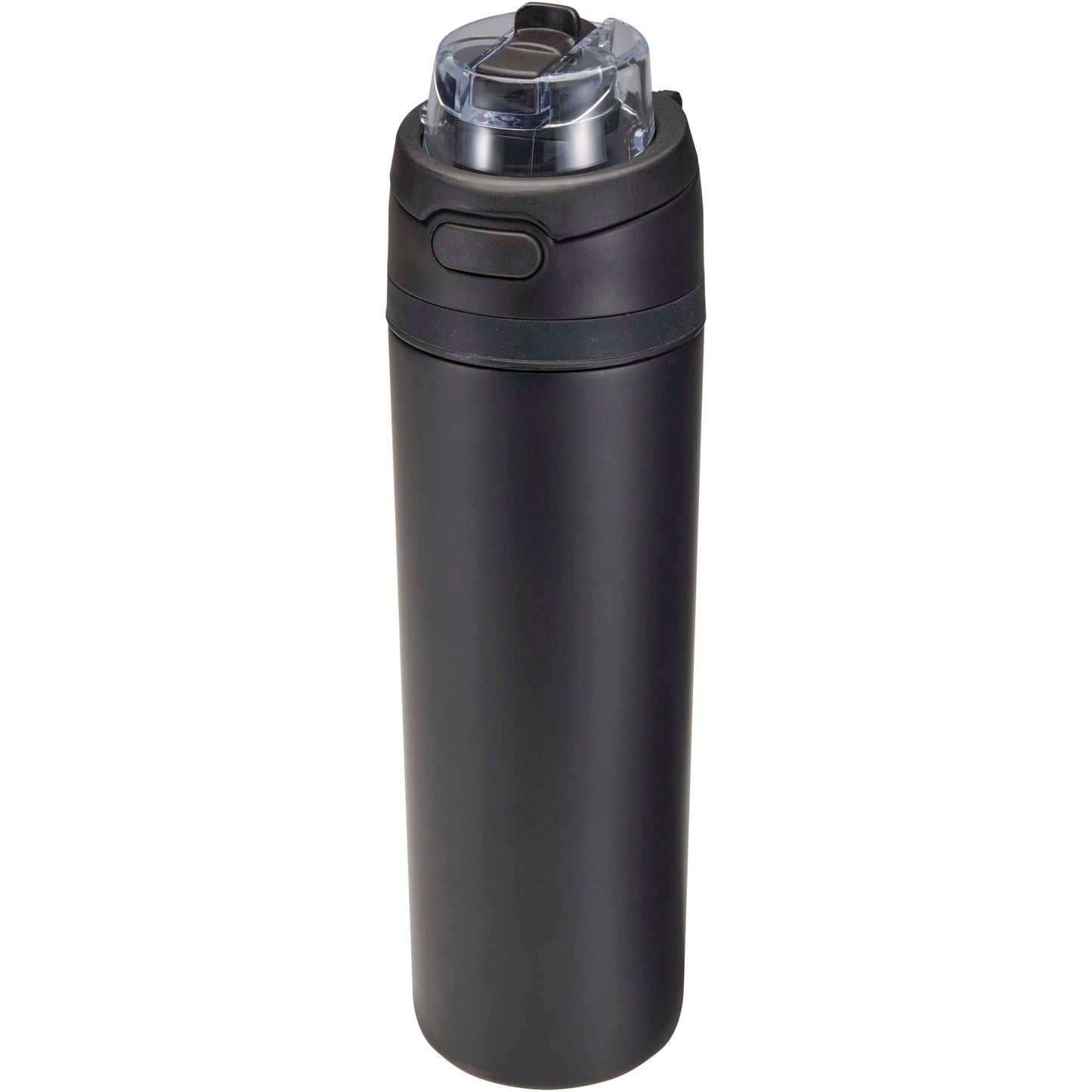 Theron 800 ml RCS-vattenflaska i återvunnet rostfritt stål med enkelvägg och lock med dubbla funktioner samt utfällbart sugrö