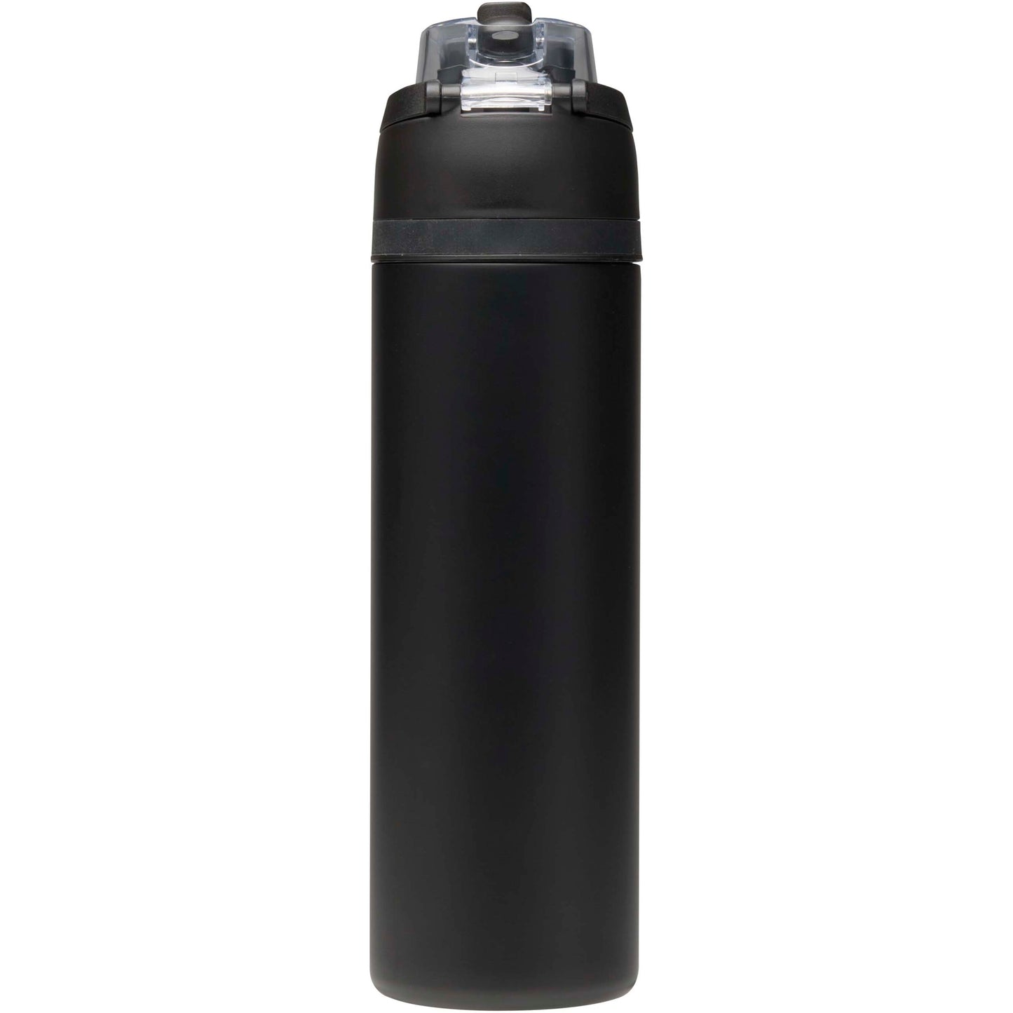 Theron 800 ml RCS-vattenflaska i återvunnet rostfritt stål med enkelvägg och lock med dubbla funktioner samt utfällbart sugrö