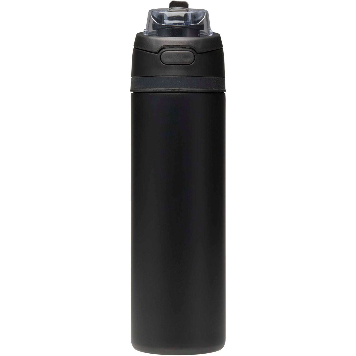 Theron 800 ml RCS-vattenflaska i återvunnet rostfritt stål med enkelvägg och lock med dubbla funktioner samt utfällbart sugrö