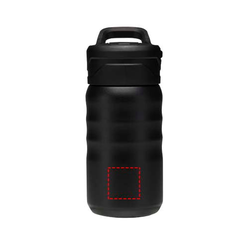 Knox 350 ml RCS-sportflaska i återvunnet rostfritt stål med dubbla väggar och utfällbart sugrör