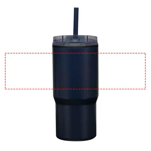 Westin 540 ml RCS-mugg i återvunnet material med dubbelvägg och isolering samt sugrör
