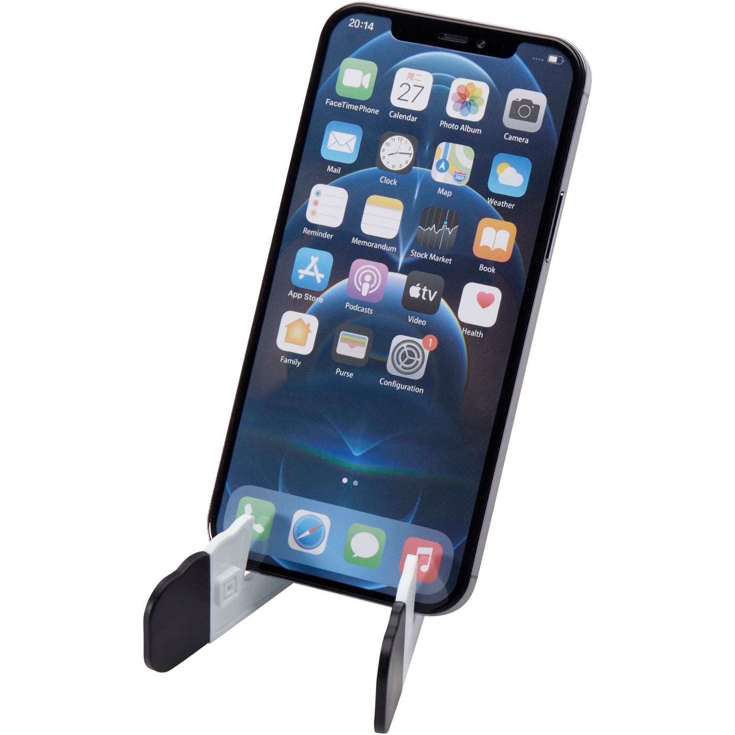 Buna vikbart ställ för surfplatta och telefon av återvunnen plast