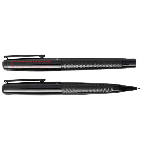 Gloss duo-penna i presentset (svart bläck)