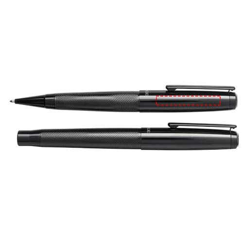 Gloss duo-penna i presentset (svart bläck)
