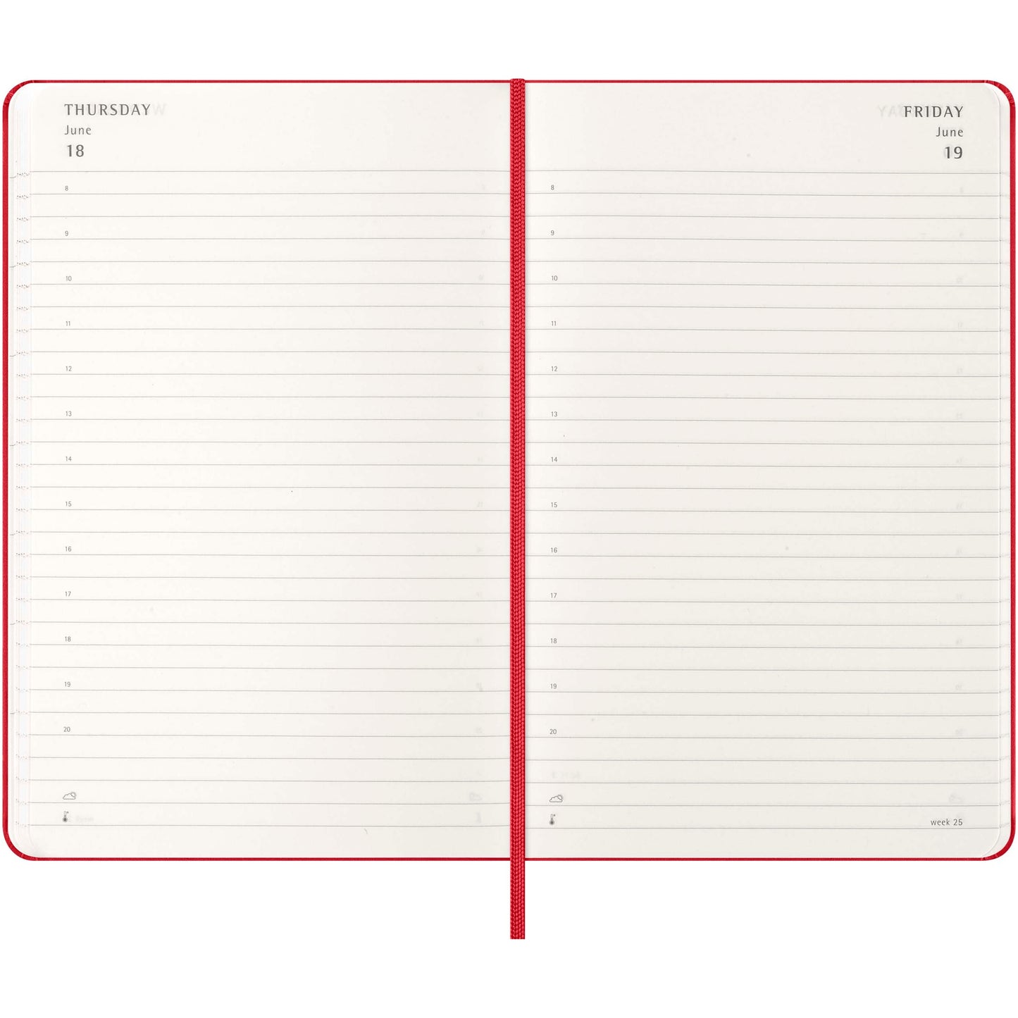 Moleskine inbunden 12-månaders daglig planeringskalender