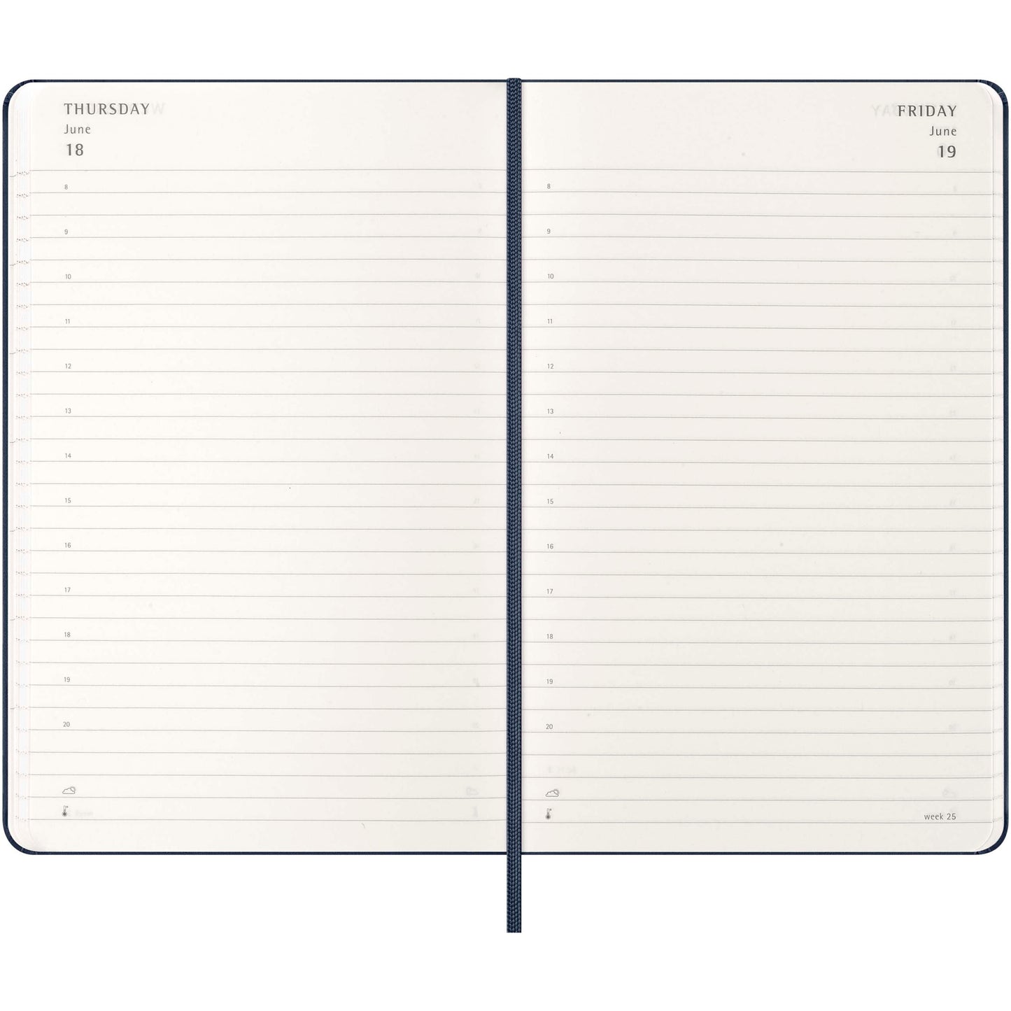 Moleskine inbunden 12-månaders daglig planeringskalender