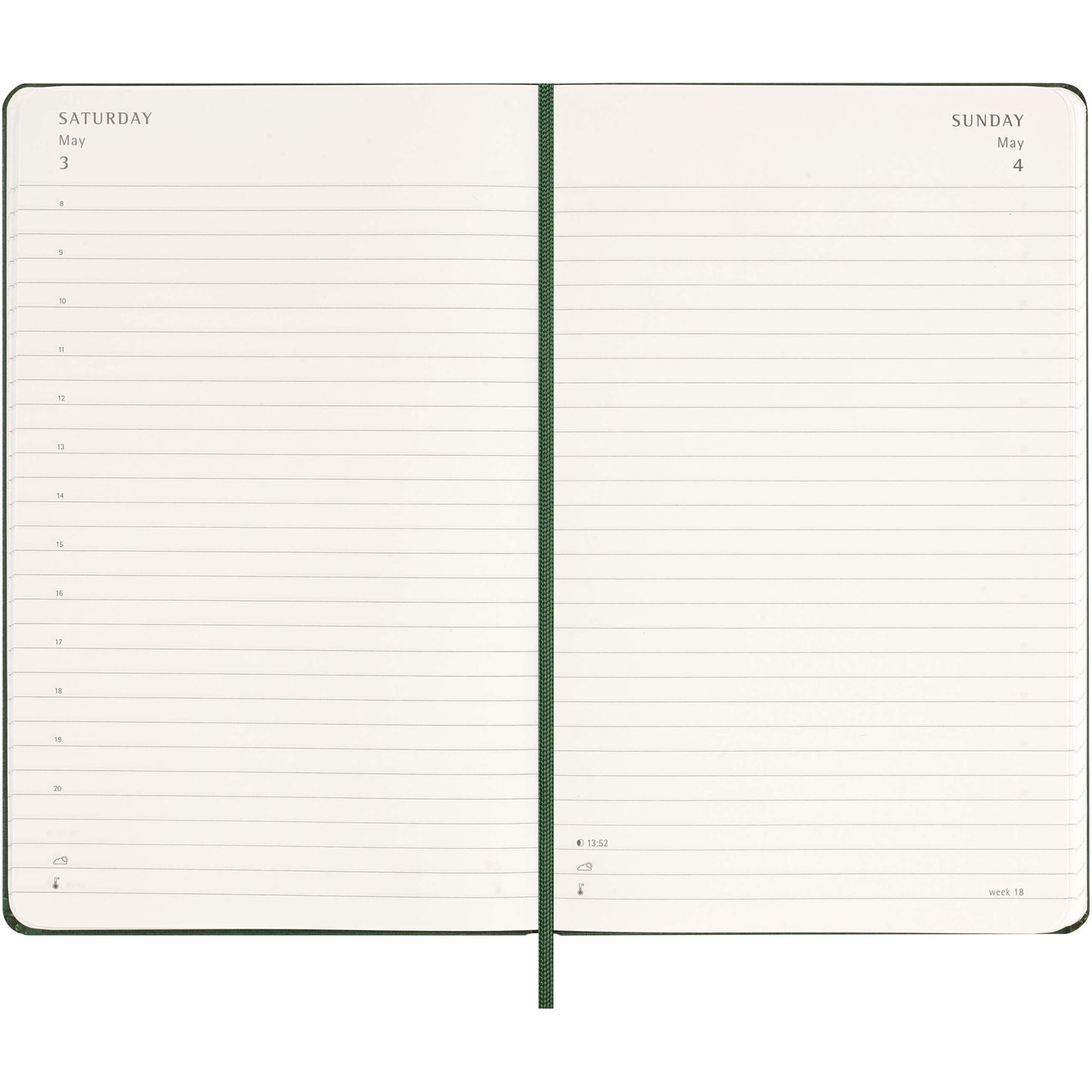 Moleskine inbunden 12-månaders daglig planeringskalender