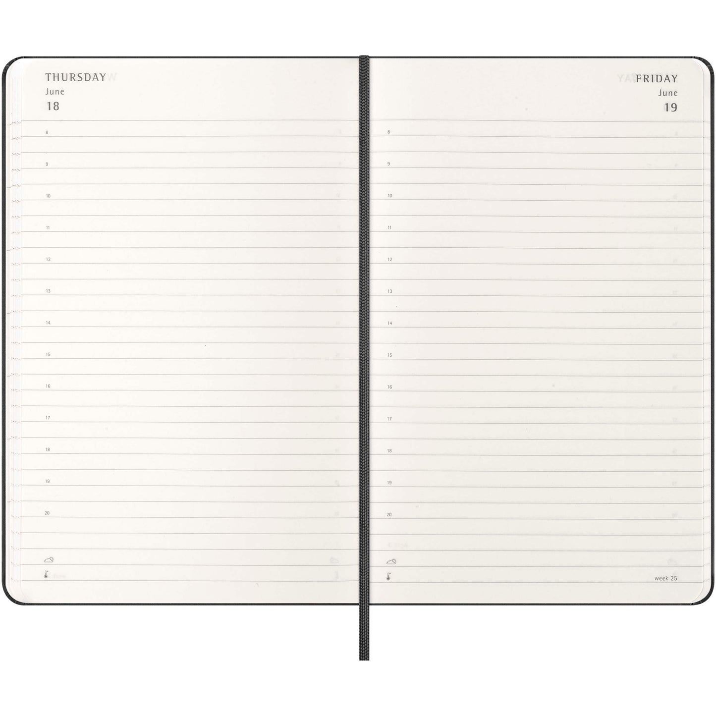 Moleskine inbunden 12-månaders daglig planeringskalender