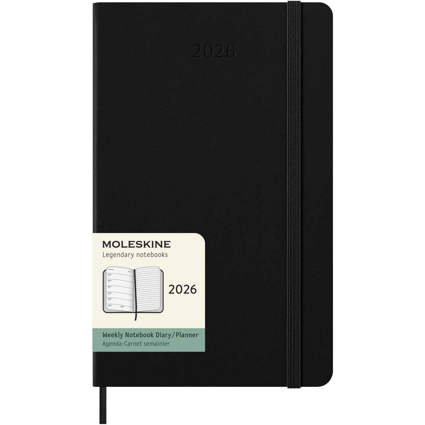 Moleskine inbunden 12-månaders veckoplanerare L