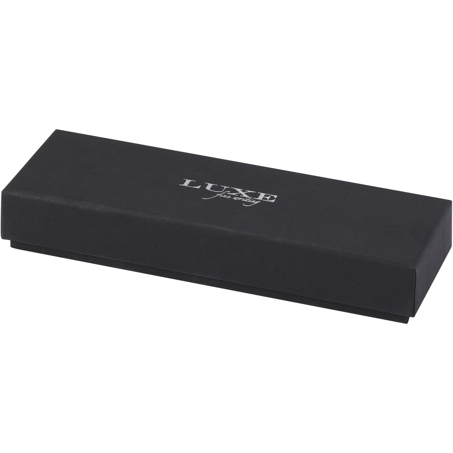 Lucetto presentförpackning med kulspetspenna och rollerballpenna i återvunnen aluminium (svart bläck)