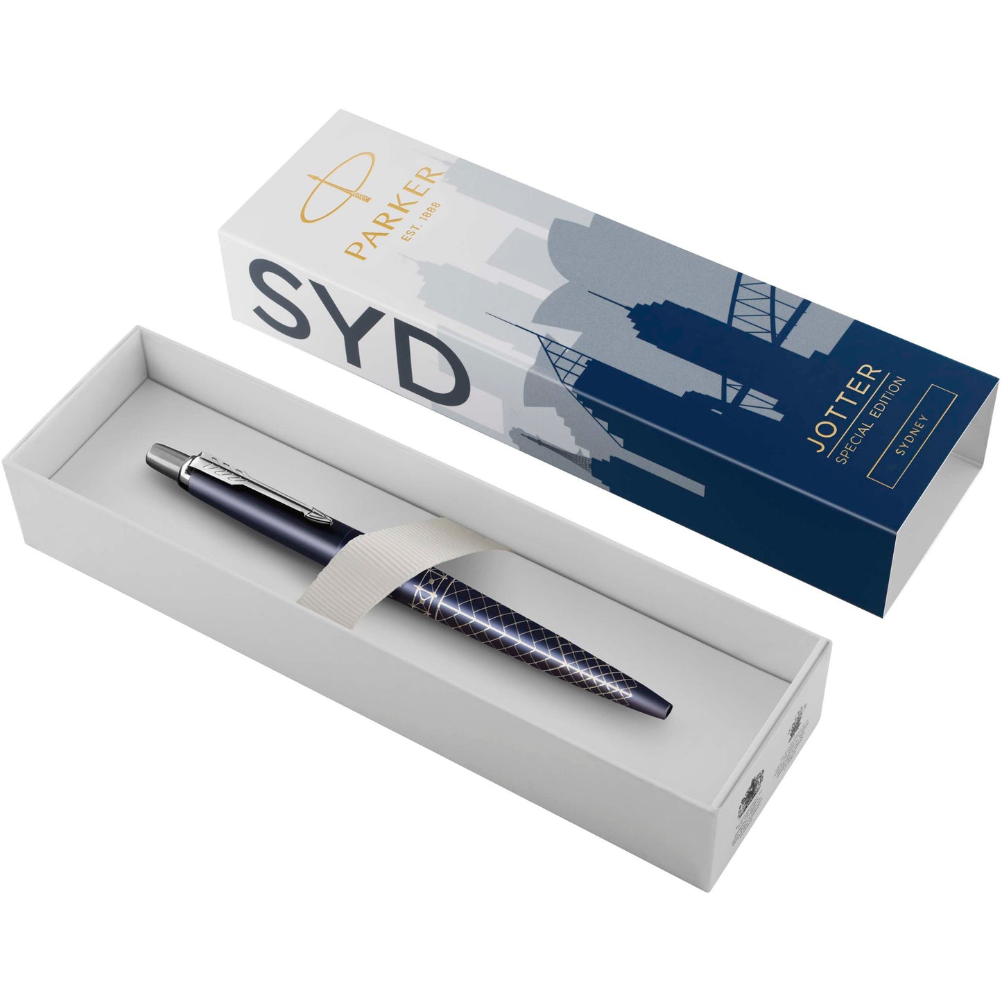 Parker Jotter SE Global Icons kulspetspenna (blått bläck)