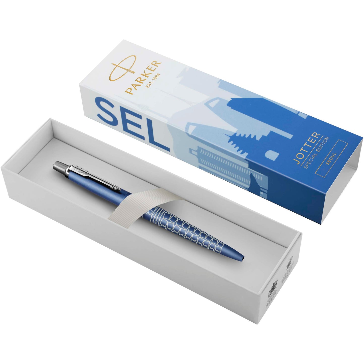 Parker Jotter SE Global Icons kulspetspenna (blått bläck)