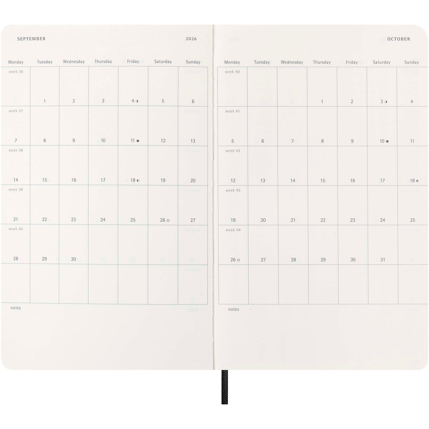 Moleskine 12-månaders daglig planering med mjukt omslag