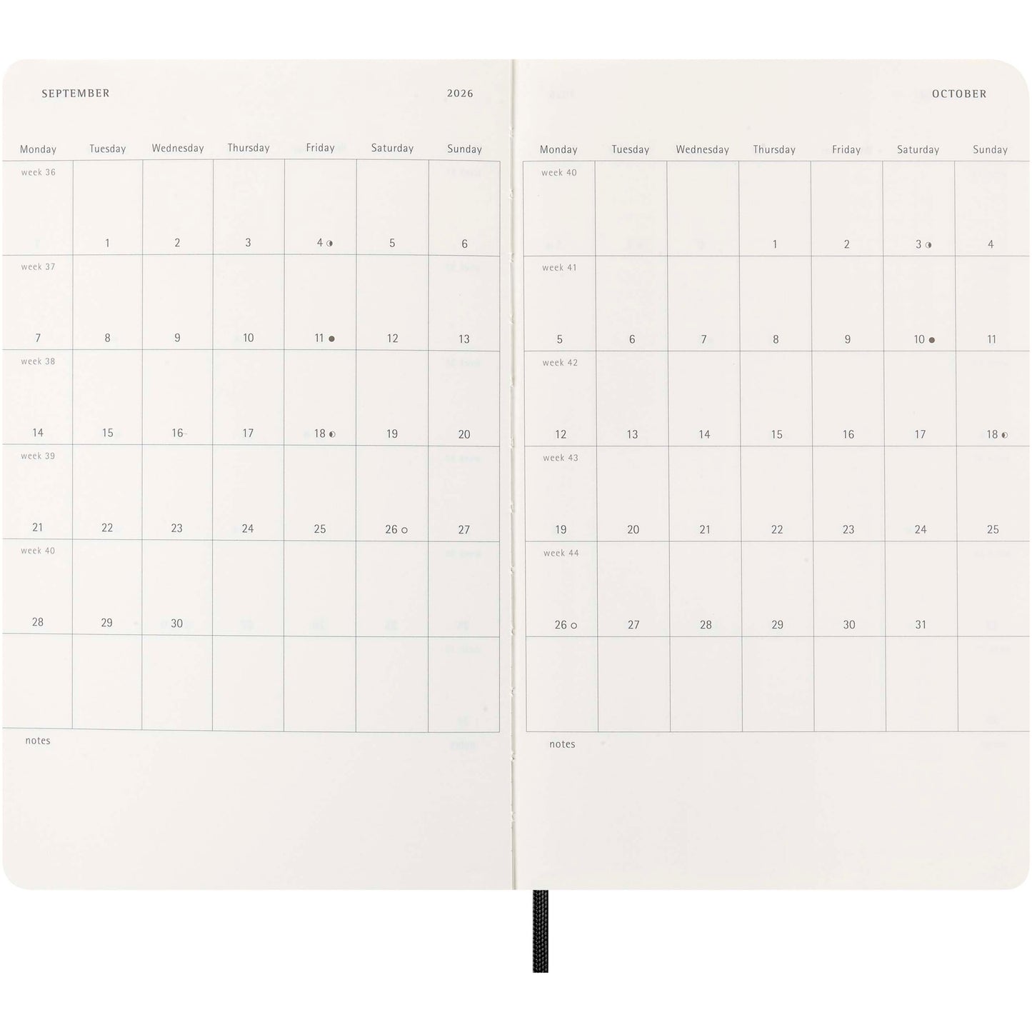 Moleskine 12-månaders L anteckningsbok med mjukt omslag