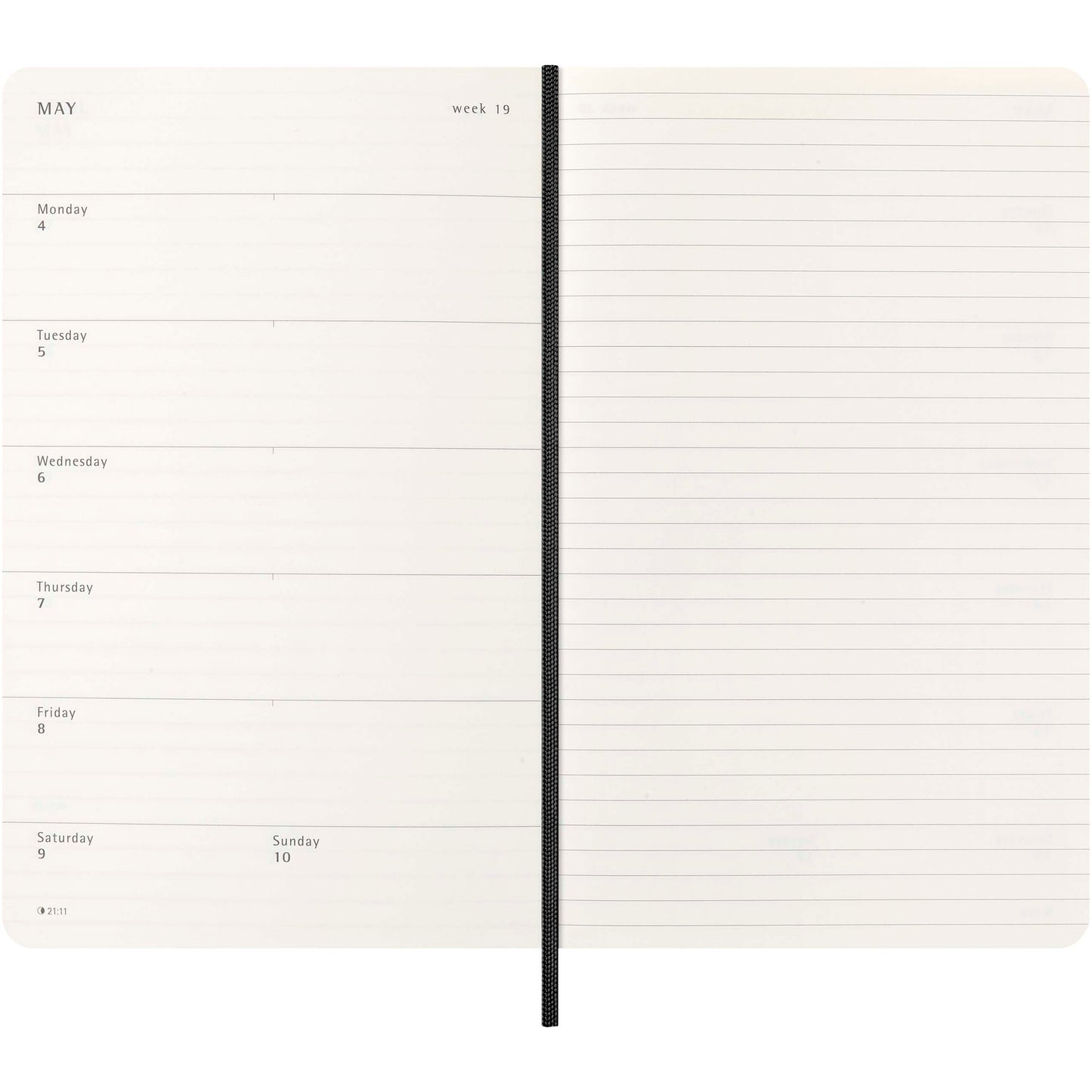 Moleskine 12-månaders L anteckningsbok med mjukt omslag