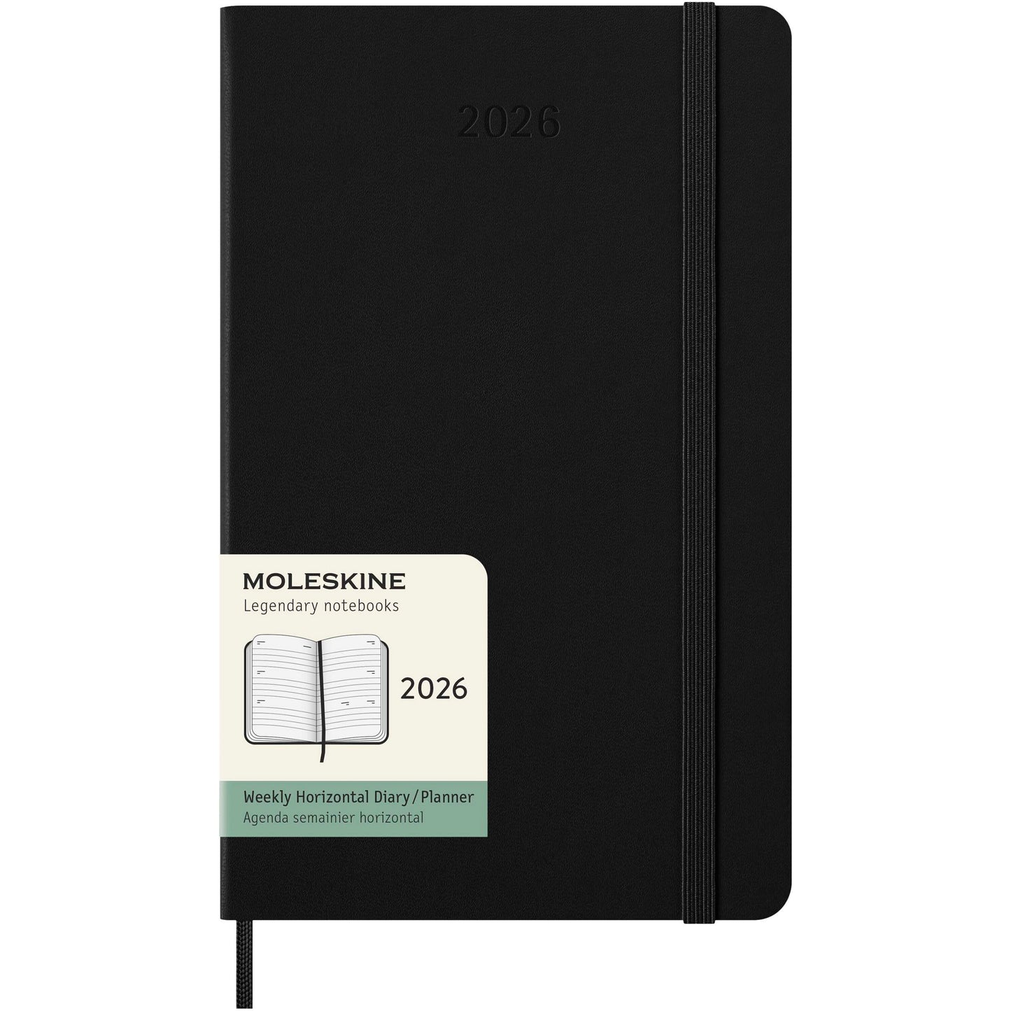 Moleskine inbunden 12-månaders L horisontell veckoplanerare