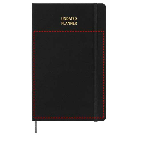 Moleskine inbunden ej daterad veckoplanerare, L