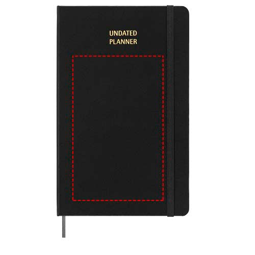 Moleskine inbunden ej daterad veckoplanerare, L