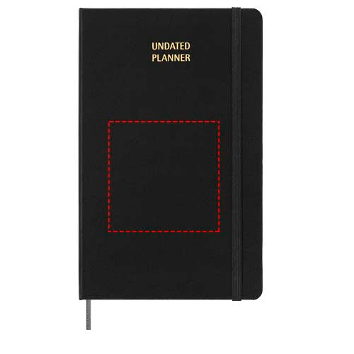 Moleskine inbunden ej daterad veckoplanerare, L