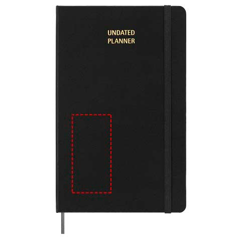Moleskine inbunden ej daterad veckoplanerare, L