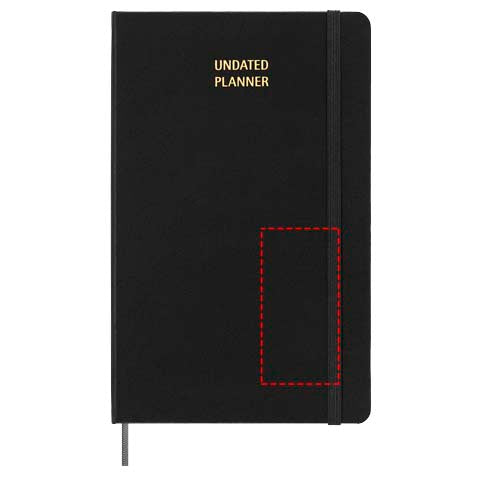 Moleskine inbunden ej daterad veckoplanerare, L