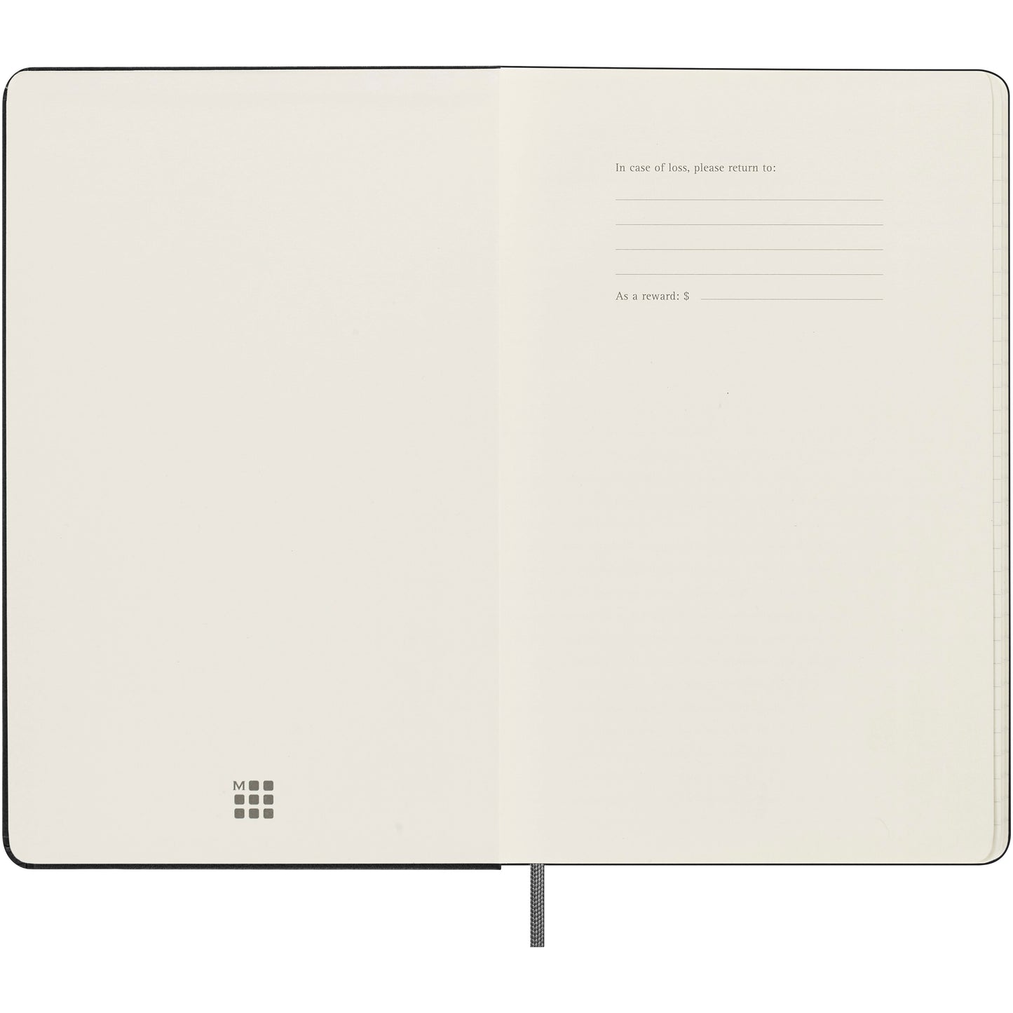 Moleskine inbunden ej daterad veckoplanerare, L