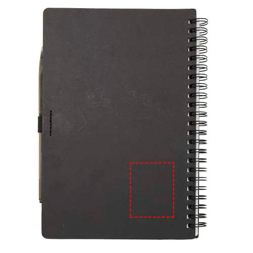 Slate A5 anteckningsbok med hårt omslag och penna med linjerade sidor av stenpapper