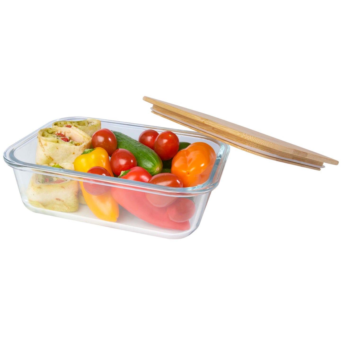 Roby 1000 ml lunchlåda i glas med bambulock