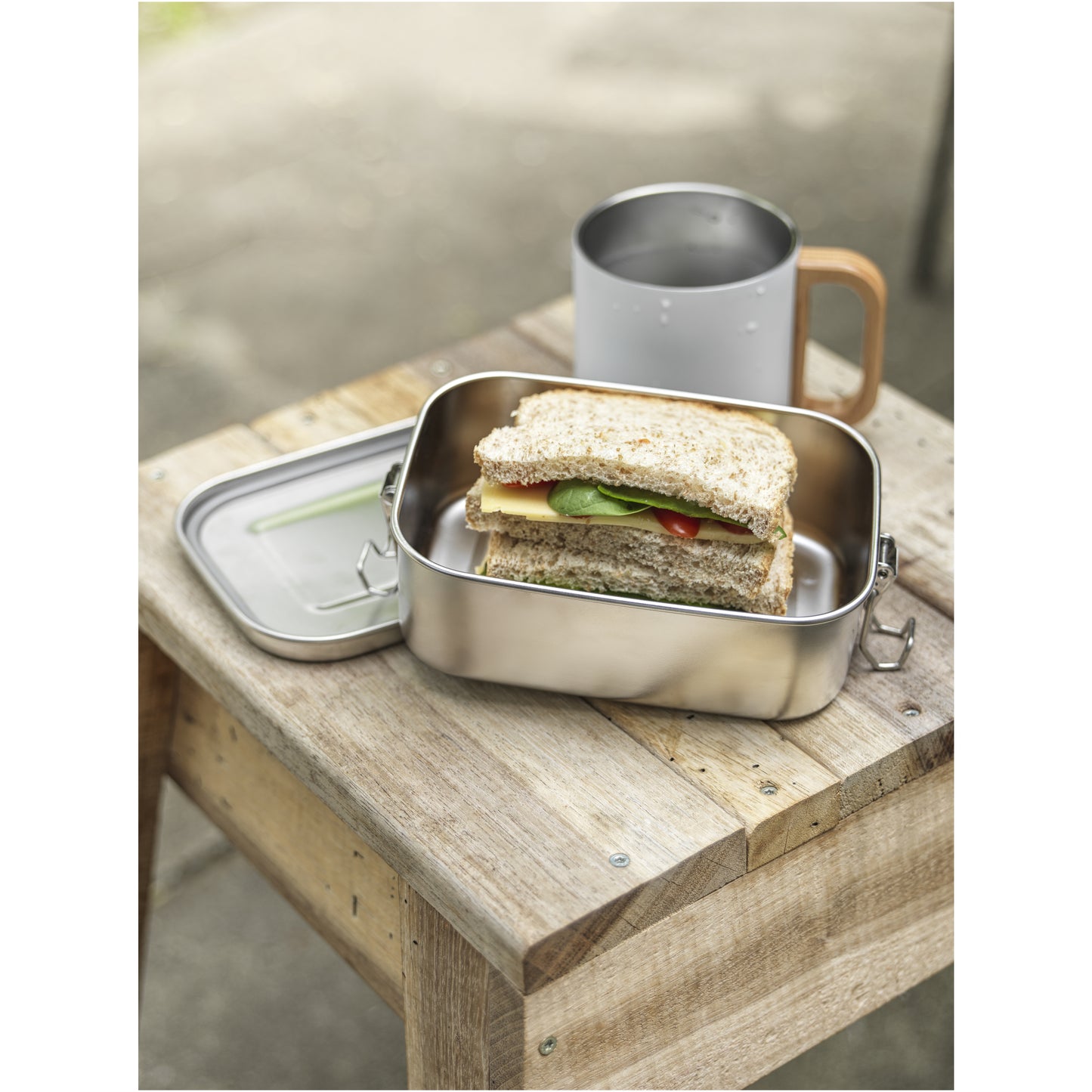 Titan 750 ml lunchlåda i återvunnet rostfritt stål