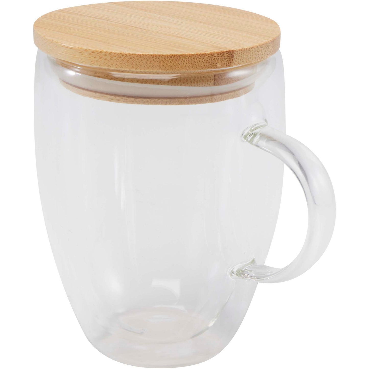 Leona 350 ml glasmugg med bambulock