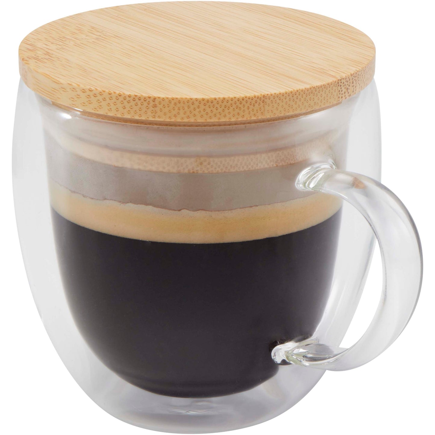 Lenora 250 ml glasmugg med bambulock