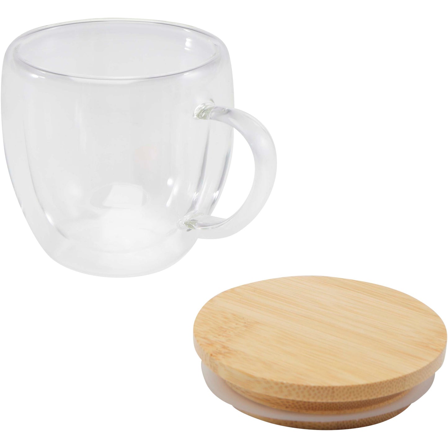 Lenora 250 ml glasmugg med bambulock