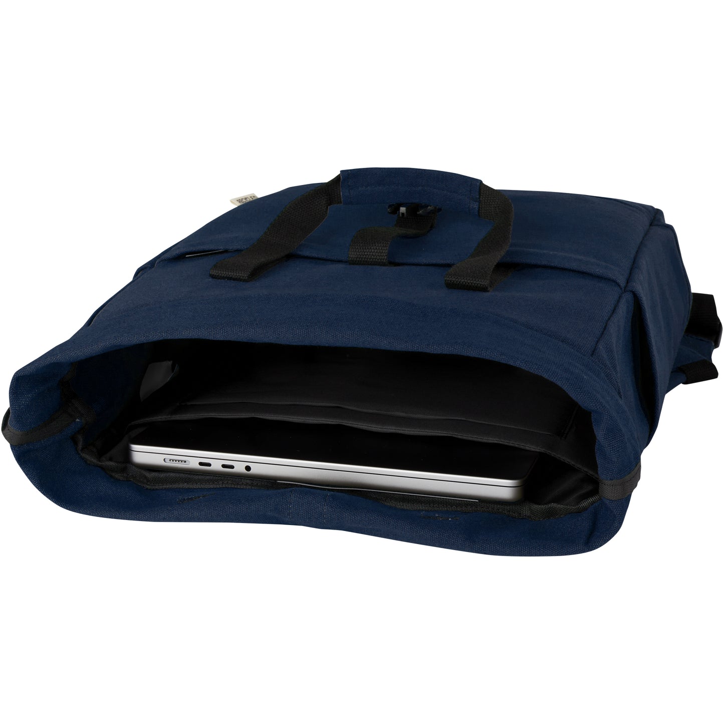 Joey 15" laptopväska med rullstängning av GRS-återvunnen canvas 15 liter