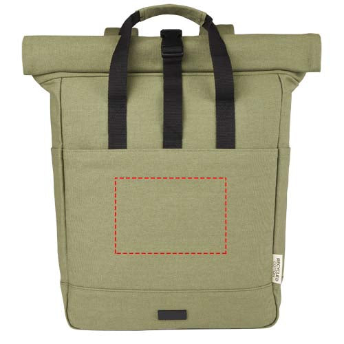Joey 15" laptopväska med rullstängning av GRS-återvunnen canvas 15 liter