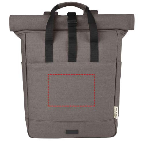 Joey 15" laptopväska med rullstängning av GRS-återvunnen canvas 15 liter