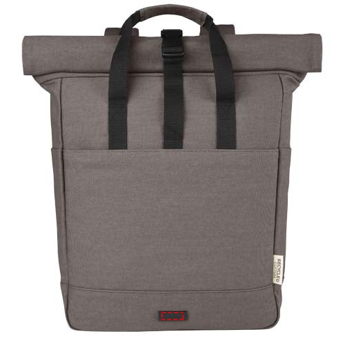 Joey 15" laptopväska med rullstängning av GRS-återvunnen canvas 15 liter